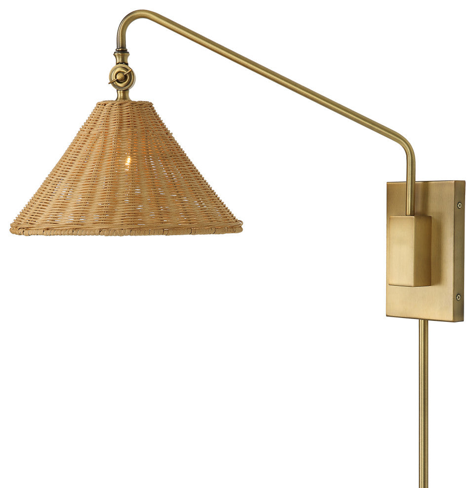 Uttermost 22571 Phuvinh 1 Light Rattan Shade Sconce