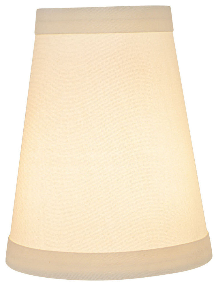 Aspen Creative 32666-X Hardback Empire Clip-On Lamp Shade in White 2 1/2"x4"x5", Pack Set of 6
