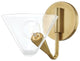 Isabella 1-Light Wall Sconce Aged Brass Finish Clear Glass