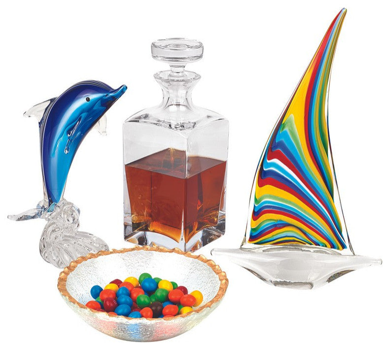 European Mouth Blown Lead Free Crystal Liquor Decanter