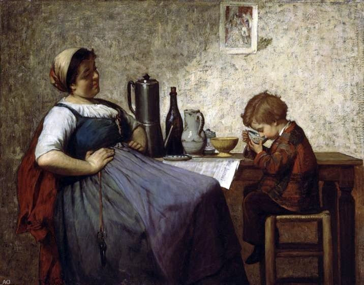 Adolf Von Becker Maternal Joy, 21"x28" Wall Decal Print