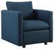 Activate Upholstered Fabric Armchair, Azure