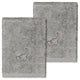 Linum Home Turkish Cotton April 2-Piece Embellished Washcloth Set, Dark Gray