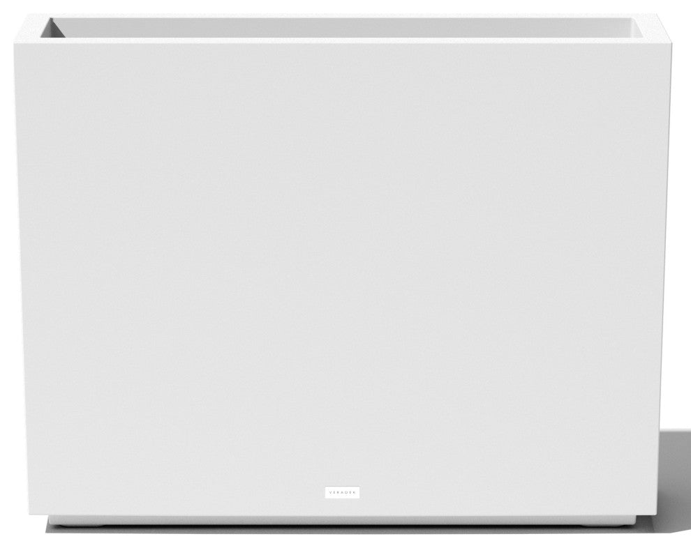 Veradek Block Series Span Planter, White, Medium