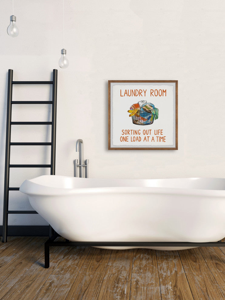 "One Load at a Time" Framed Painting Print, 18x18