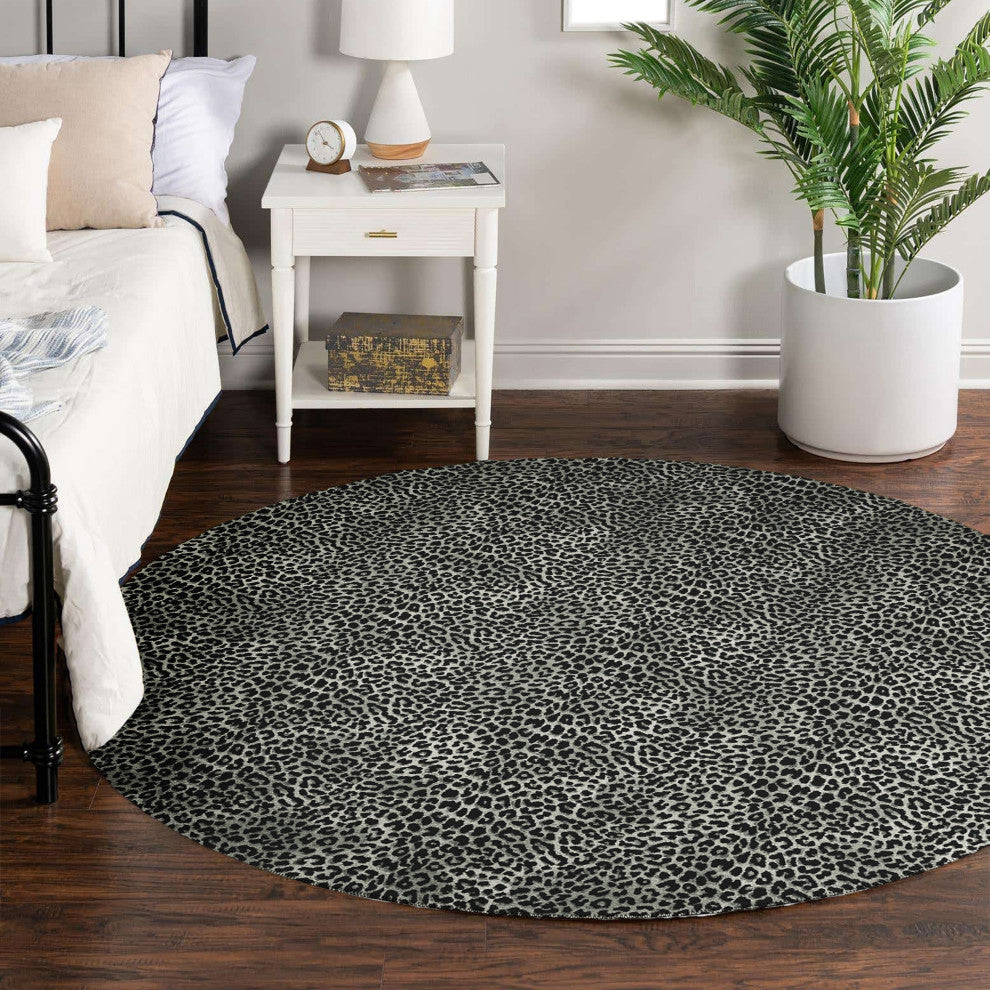Indoor/Outdoor Mali ML2 Midnight Machine Washable 8' x 8' Round Rug