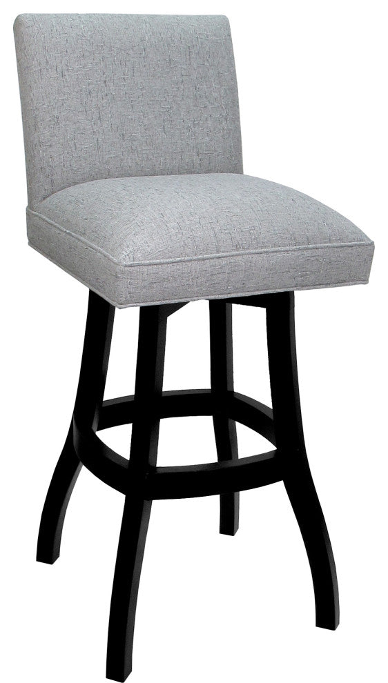 Swivel Wood Counter, Bar or Extra Tall Stool - Sommerville on S-Base, Hemsath Slate - Black, 30"