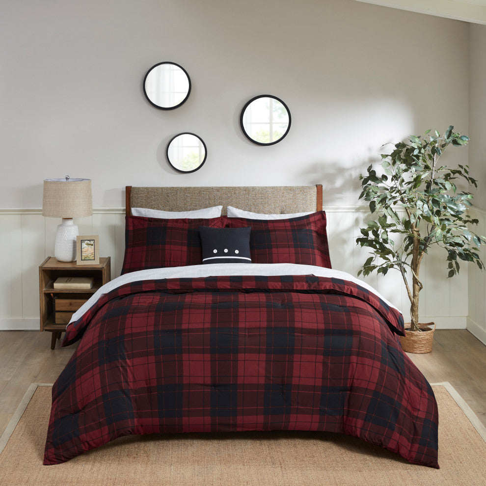 Madison Park Essentials 8 Piece Reversible Comforter Set Bed Sheets, King