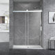 60 in. W x 76 in. H Single Sliding Frameless Shower Door With Buffer, Matte Black