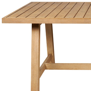 Cypress Outdoor Patio Dining Table, Blonde Eucalyptus Wood