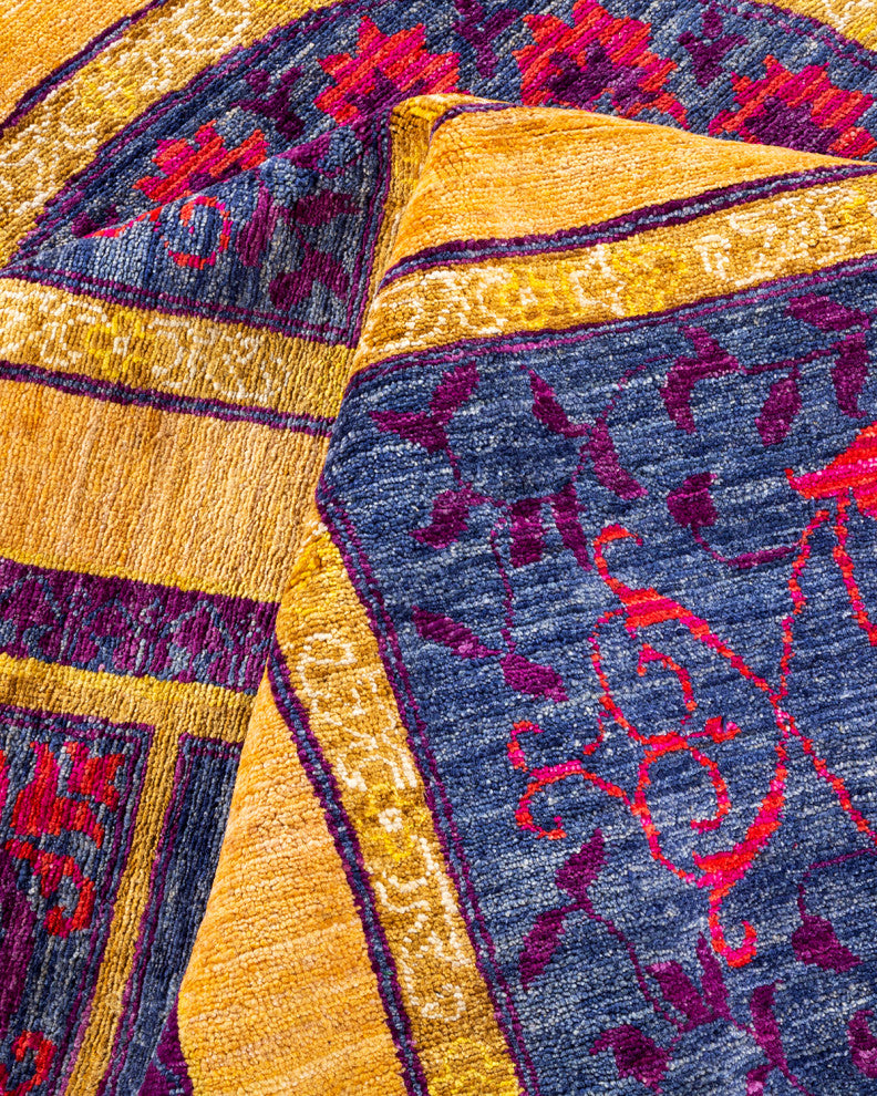 Boro One-of-a-Kind Hand-Knotted Area Rug Yellow, 8'10"x11'10"