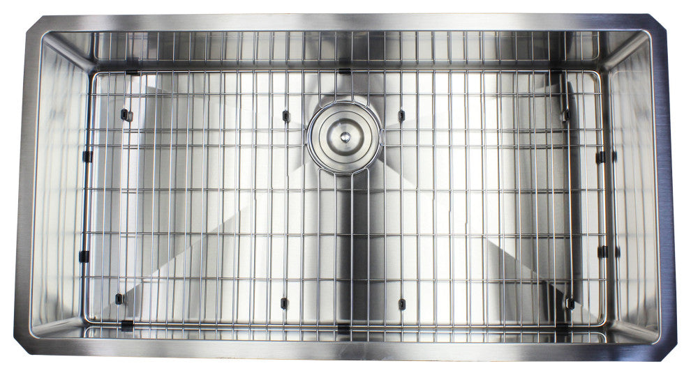 36" 16 Gauge Undermount Single Bowl Stainless Steel Sink Package