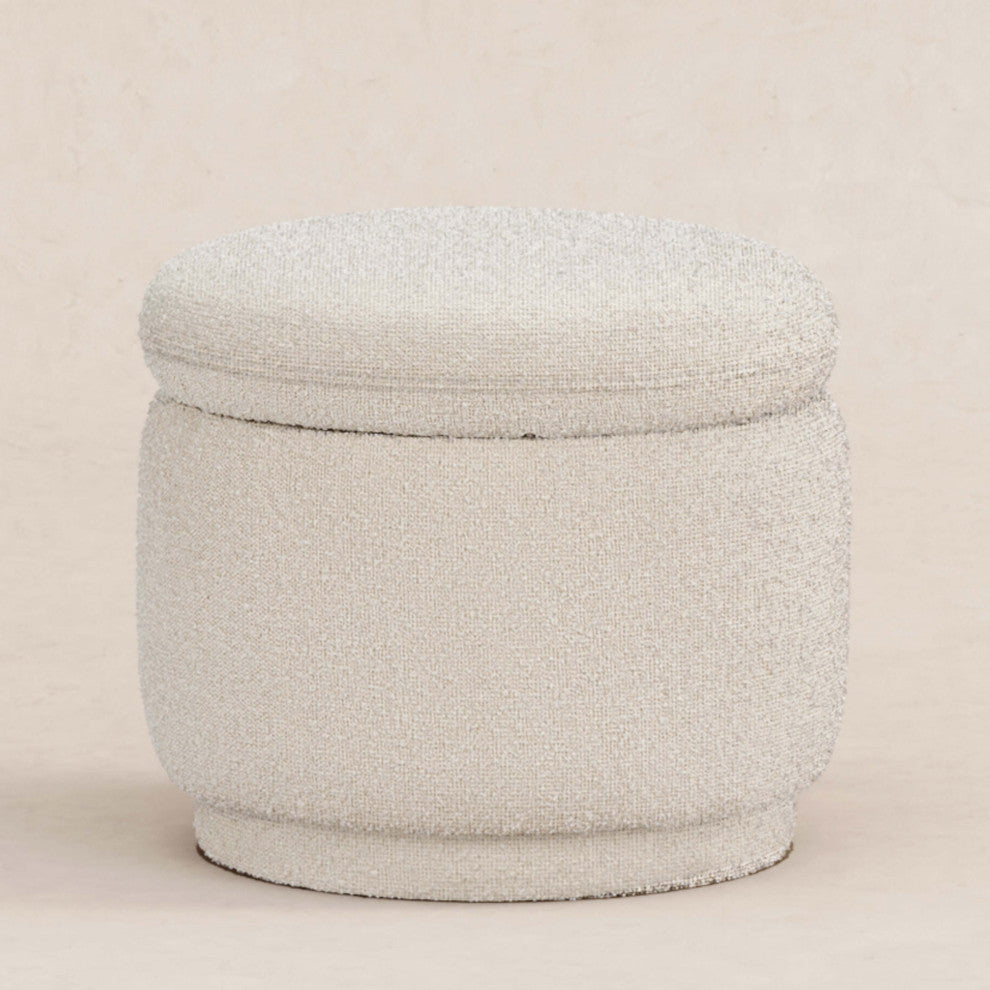 Enoki Storage Ottoman, Boucle, Ivory Boucle