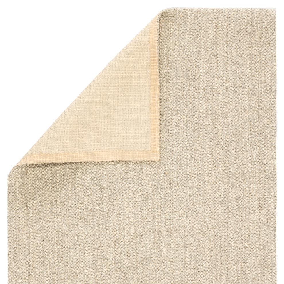 Jaipur Living Naples Natural Solid White/Taupe Area Rug, 12'x18'