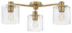 Hinkley 30" Axel Three Light Semi-Flush Mount, Heritage Brass