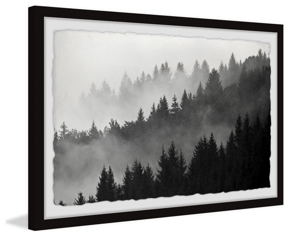 "Foggy Dawn" Framed Painting Print, 30x20