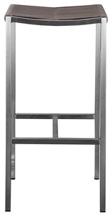 Stone Indoor/Outdoor Backless Barstool, Brown