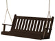 Cedar Traditional English Porch Swing, Walnut Stain, 5 Foot