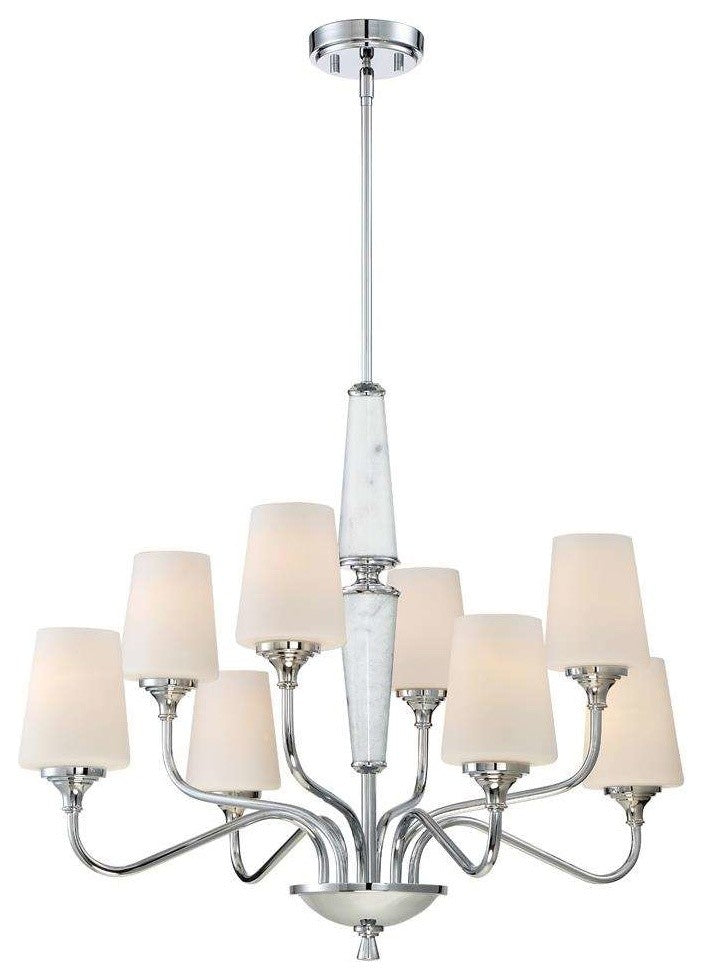 Lusso 8-Light Chandelier, Chrome
