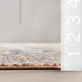 Nuloom Ehtel Medallion Fringe Traditional Area Rug, Rust 4'x6'