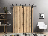 Slab Barn Door Panel 18 x 80 | Planum 0011 Oak with  | Sturdy Finished