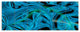 Blue Winter Fractal Pattern, Abstract Art on Canvas, 70"x28", 6 Panels