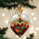 Two Turtle Doves Christmas Holiday Ornament Blown Glass