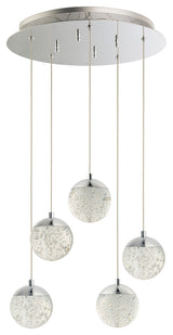 ET2 Lighting Orb II 5-Light Pendant, Polished Chrome