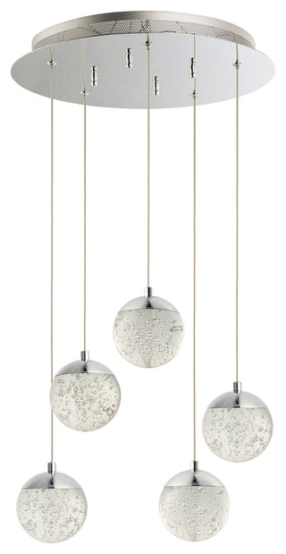 ET2 Lighting Orb II 5-Light Pendant, Polished Chrome