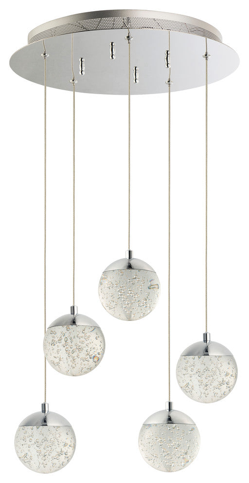 ET2 Lighting Orb II 5-Light Pendant, Polished Chrome