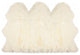 3' x 5' Trio Natural Sheepskin Area Rug