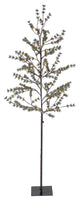 82.67" Tall Electric Icy Pine Tree With 108 Warm White LED Lights