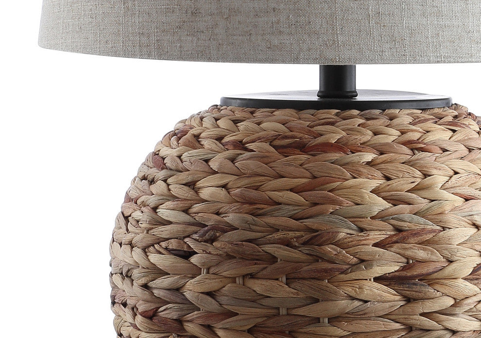Alaro 24.5" Banana Leaf Basket LED Table Lamp, Natural