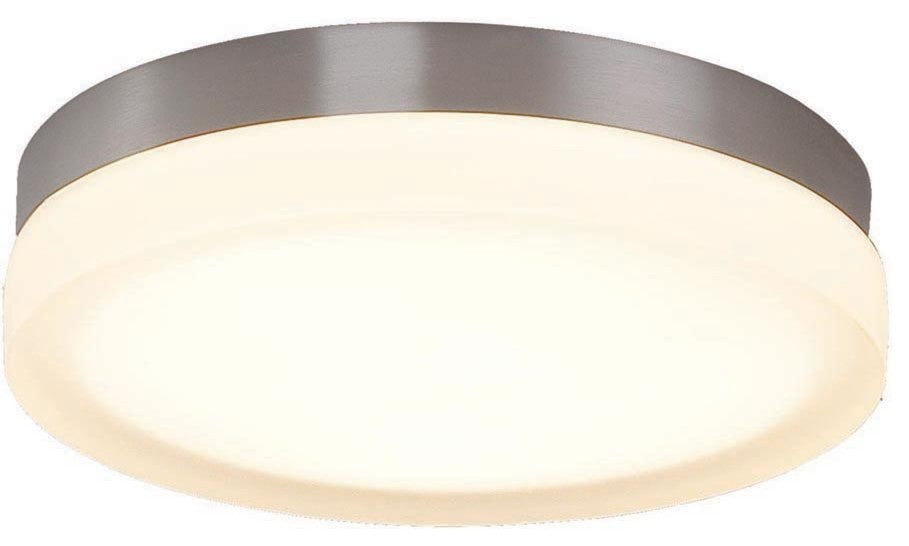 WAC Lighting Round LED Flush Mount, Brushed Nickel, 9", Soft 3000k