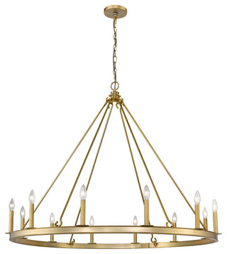 Z-Lite 482R-12 Barclay 12 Light 48"W Taper Candle Ring Chandelier - Olde Brass