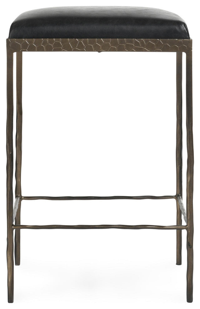 Bose 26" Top Grain Leather Counter Stool, Black