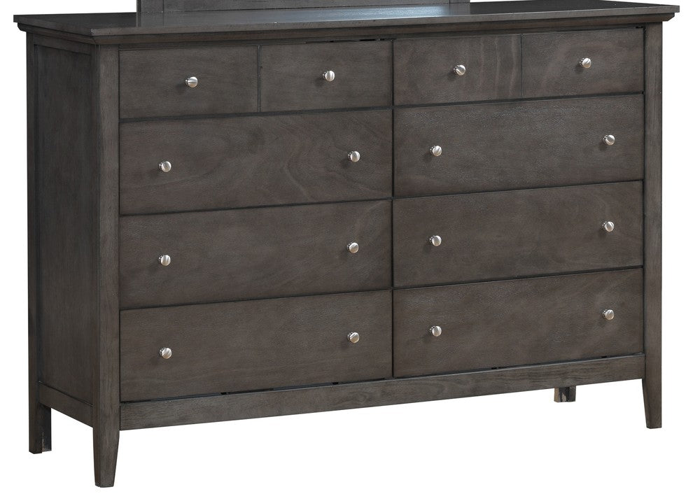 Simeon 8-Drawer Dresser, Gray