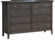 Simeon 8-Drawer Dresser, Gray