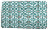Intercoastal Waterway Beach Tile Geometric Print Bath Mat, Aqua, 21"x34"