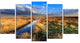 Beautiful Meadow with Blue Sky, Landscape Canvas Art Print, 60"x32", 5 Panels