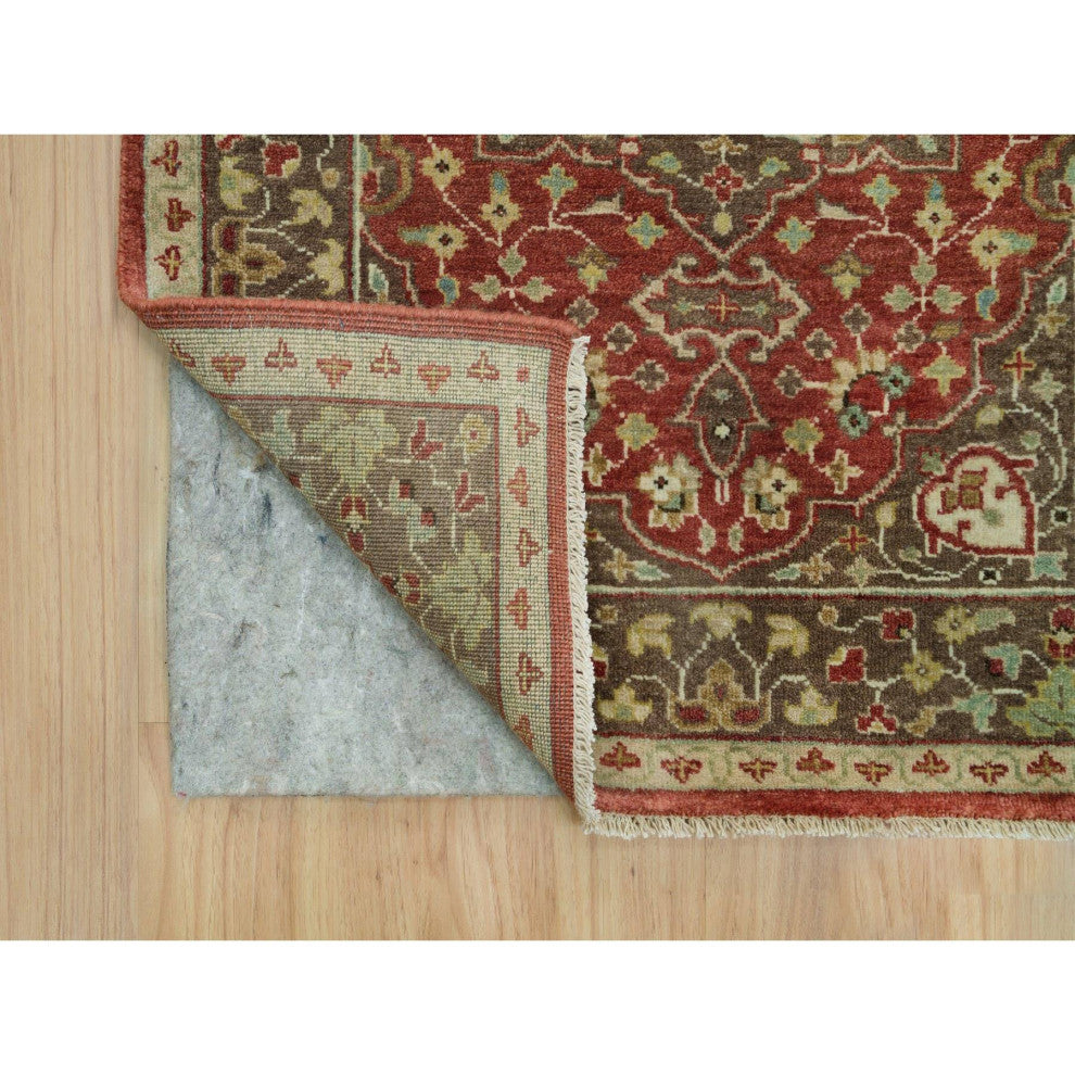 Turkey Red Antiqued Haji Jalili Design Hand Knotted Wool XL Runner Rug 2'8"x16'