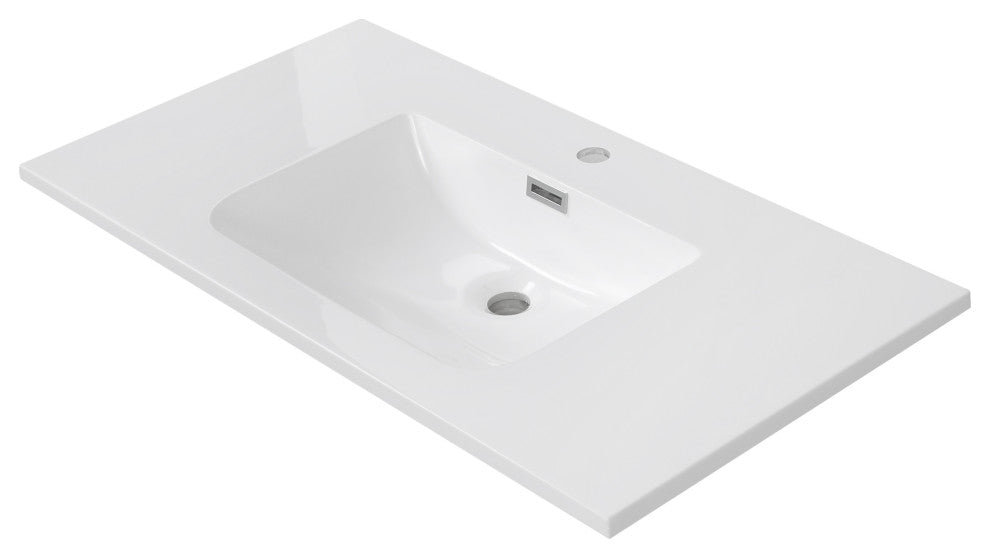 35" Solid Surface Resin Streamline K-1706-35 Vanity Top