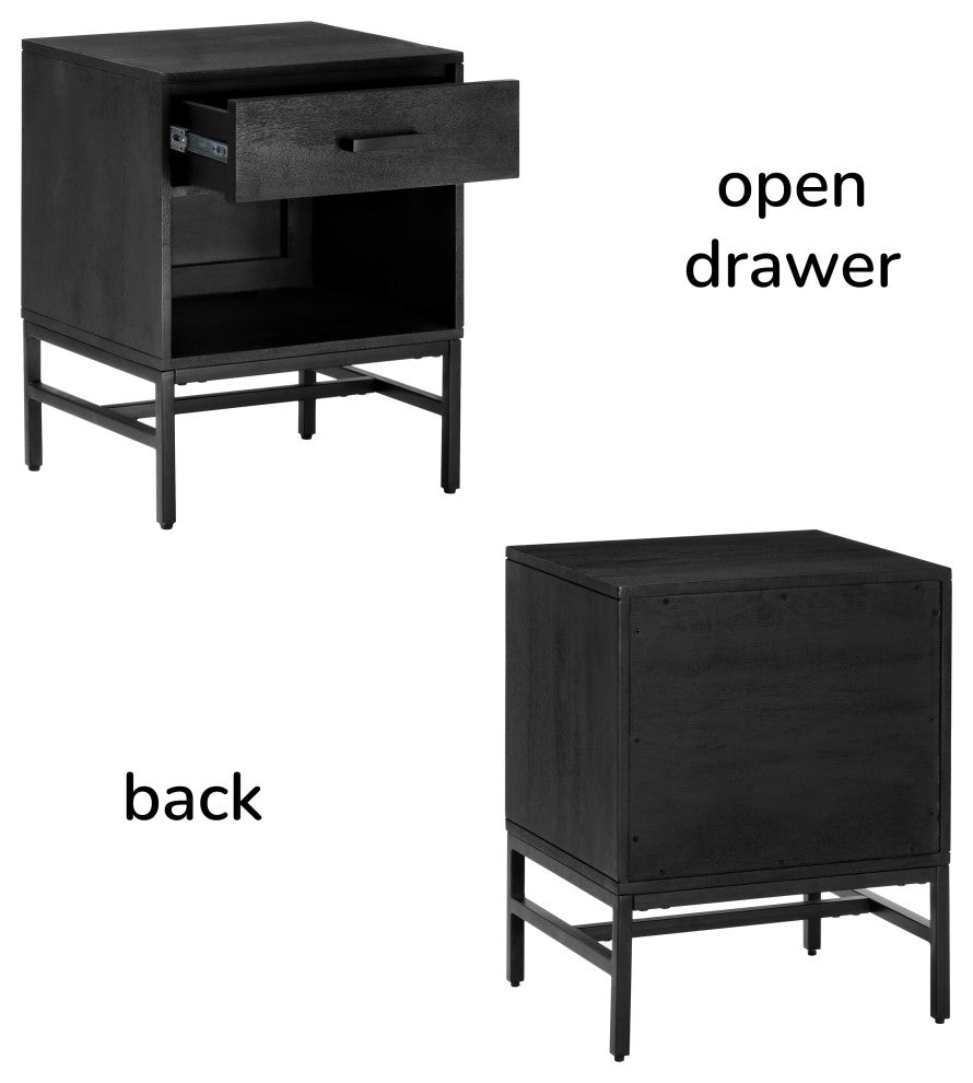 Etna Night Stand, Black