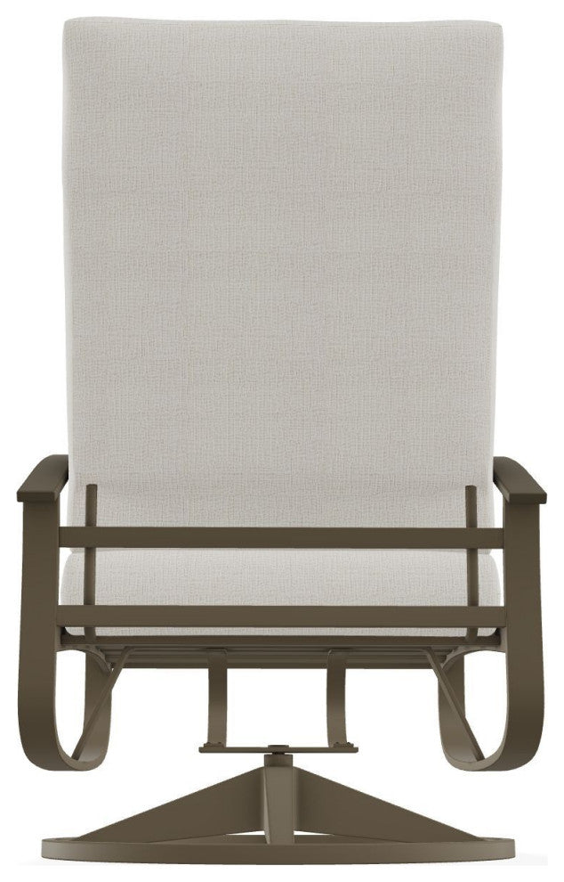 Belle Isle Cushion Deep Seat Outdoor Swivel Rocker, Grasscloth Buff/Beachwood