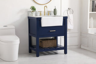 Home Living 22" Farmhouse Blue-Light Bathroom Vanity