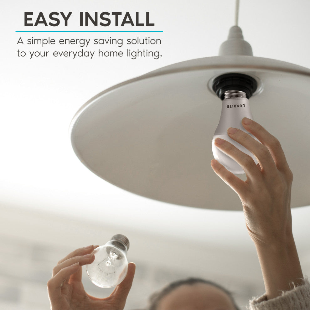 Luxrite A19 LED Bulb Warm White 1600lm Enclosed Rated 15W E26 12 Pack
