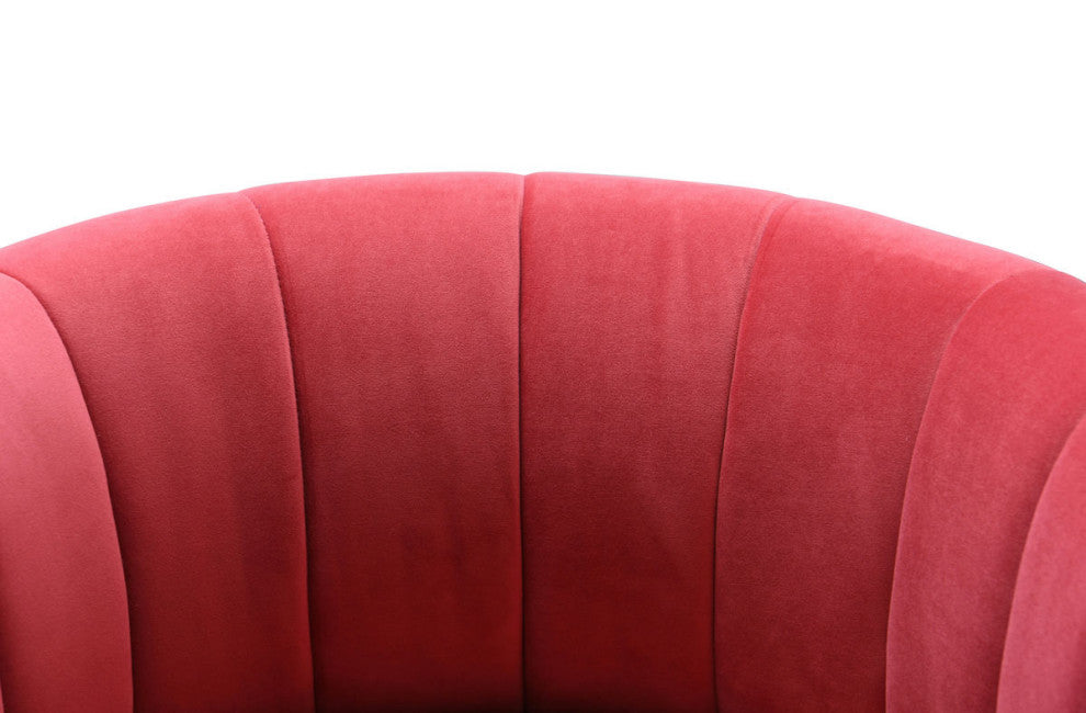 TOV Furniture Magnolia Hot Pink Velvet Chair