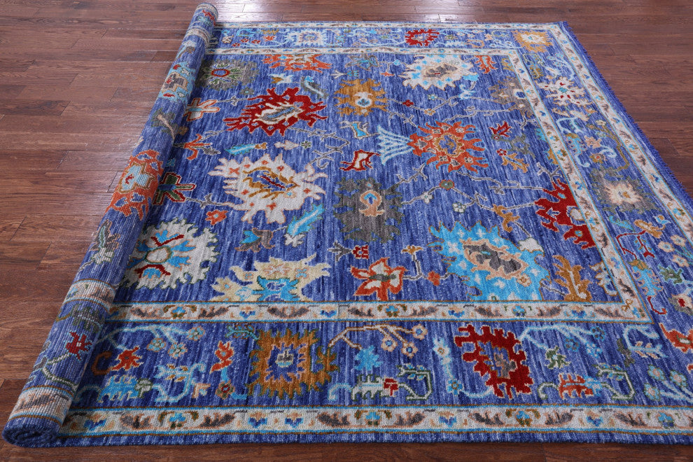 Turkish Oushak Hand-Knotted Wool Rug 8' 1" X 10' 1" - Q15456