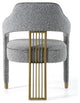 Modrest Kasem Modern Grey Fabric, Gold Dining Chair