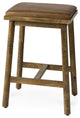 26" Cognac Brown Faux Leather Counter Stool